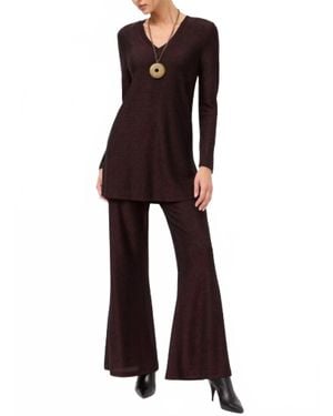 Johnny Was Jenna Metallic Easy Pant - Purple