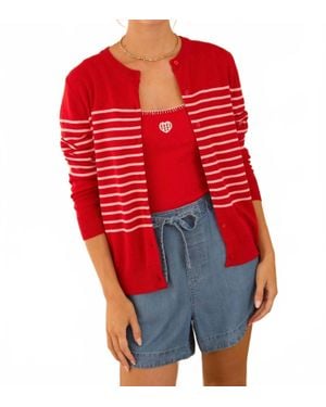 Skies Are Blue Missy Cardigan - Red