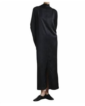Pomandère Satin Maxi Dress - Black