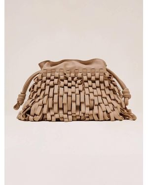 Alexis Quinn Fringe Loop Clutch - Natural