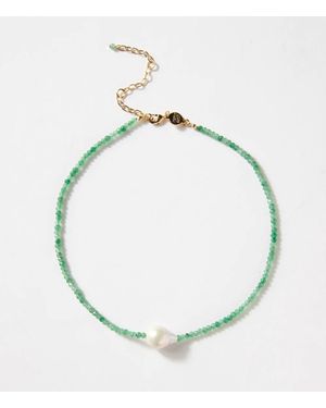 Marlyn Schiff Beaded Pearl Necklace - Metallic