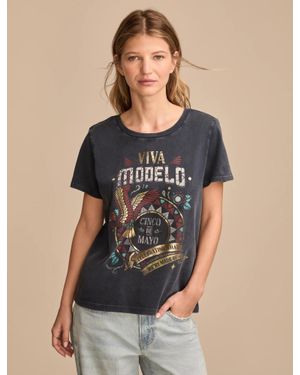 Lucky Brand Modelo Cinco De Mayo Classic Crew - Blue