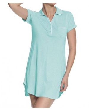 Twelve Eighty Eight Paige Short Sleeve Pullover Sleepshirt - Blue