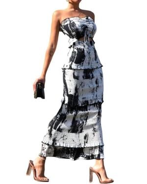 Dress Day Smocked Long Dress - Black