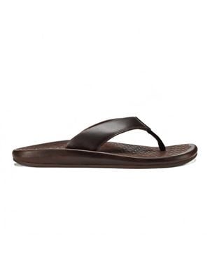 Olukai Ilikai Premium Leather Sandals - Brown