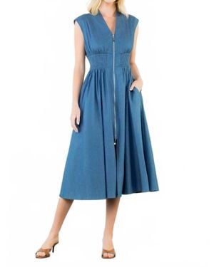 Thml Sleeveless Midi Dress - Blue