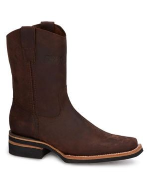 Forastero Western Suede Leather Boots - Brown