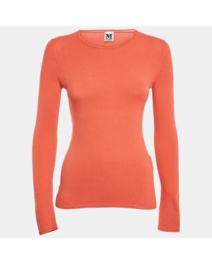 Missoni Stretch Knit Crewneck Sweatshirt - Pink