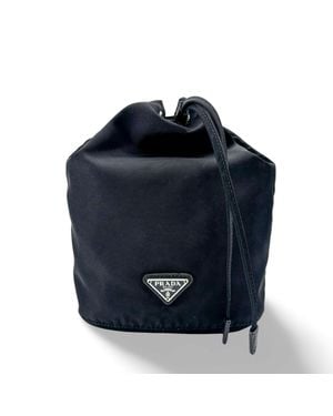 Prada Re-Nylon Bucket Pouch - Blue