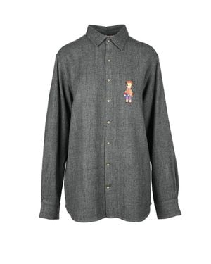 Péro Oversize Wool Shirt - Gray