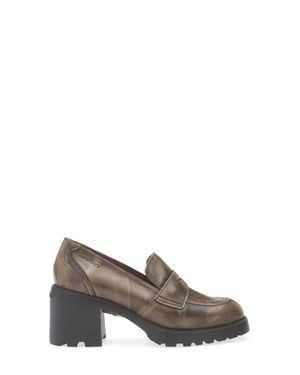Wonders Platform Heel Loafer - Gray