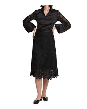 Hinson Wu Gloria Lace Skirt - Black