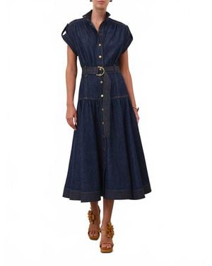 Zimmermann Denim Midi Dress - Blue