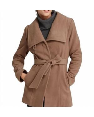 Andrew Marc Captive Wool Jacket Coat - Brown