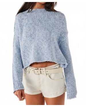 Free People Opal Rollneck Sweater - Blue