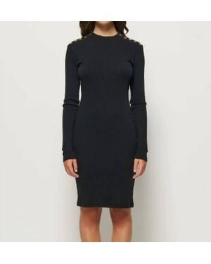 Nation Ltd Palmer Ribbed Dress - Black