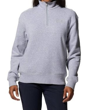 Mountain Hardwear Logo 1/4 Zip Jacket - Gray