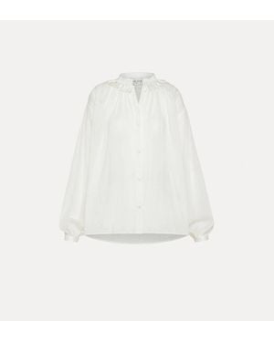 forte_forte Fringed Voile Shirt - White