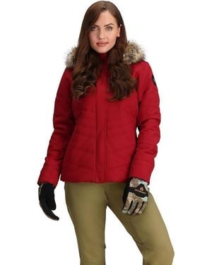 Obermeyer Tuscany Ii Snow Jacket Full Zip Long Sleeve Ddr551 - Red