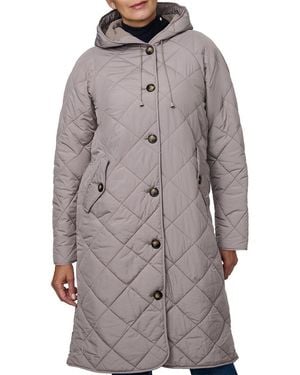 Bernardo Long Puffer Coat - Gray