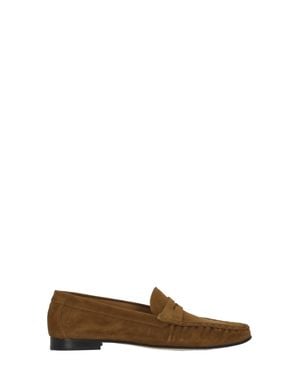 Poeve Mask Suede Loafers - Brown