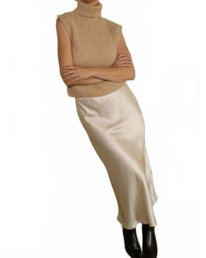 Nation Ltd Mabel Bias Skirt - Natural