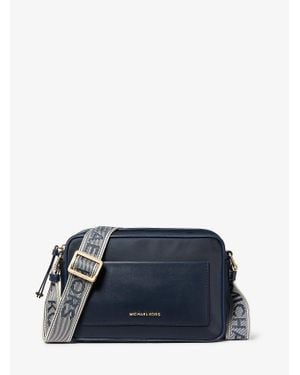 Michael Kors Jet Set Large Nylon Gabardine Crossbody Bag - Blue