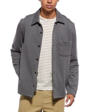 Vince Quilted Shirt Jacket - Gray