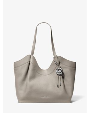 Michael Kors Nolita Large Pebbled Leather Tote Bag - Natural