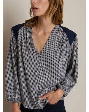 Nation Ltd Twyla Long Sleeve Blouse - Gray
