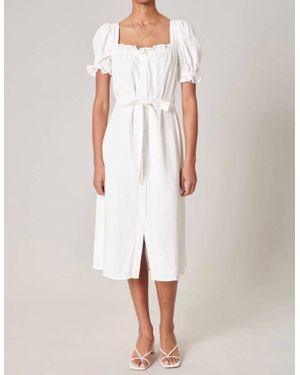 Sugarlips Hamptons Linen Dress - White