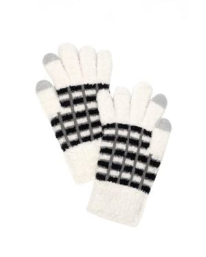 Fashnzfab Cozy Color Blocked Smart Winter Gloves - Black