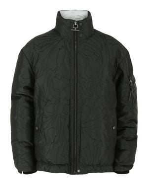 Ferragamo Abstract Print Quilted Jacket - Black