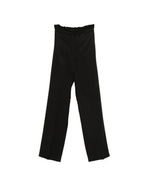 Liu Jo Drawstring Relaxed Straight-Leg Pants - Black