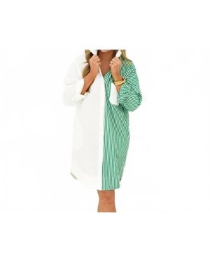 Caryn Lawn Stacey Contrast Dress - Green