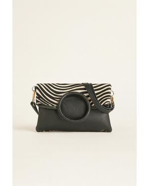 Charlie Leather Saveria Handbag And Crossbody - Black