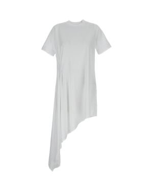 Loulou de Saison Asymmetric Pleated Dress - White