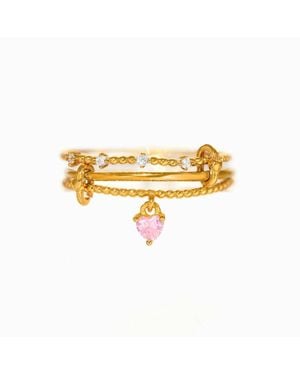 Girls Crew Love Connection Ring - Metallic