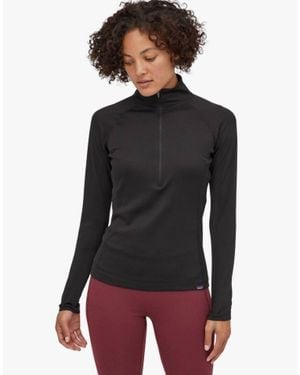 Patagonia Capilene Midweight Zip Neck Top - Black