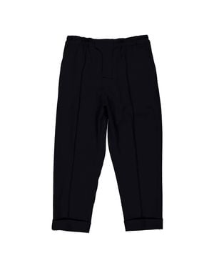 Balmain Tailored Slouch Wool Pants - Blue