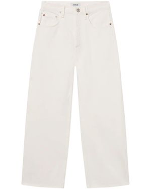 Agolde Straight-Leg Chalk Pants With Classic Five-Pocket Design - White