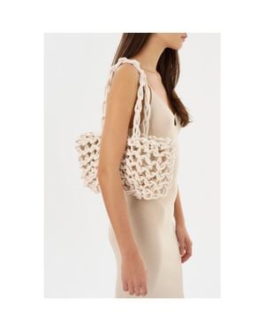 Lamarque Jolana Braided Tote Bag - Natural