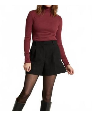 PERFECTWHITETEE Hayden Lux Turtleneck Top - Red