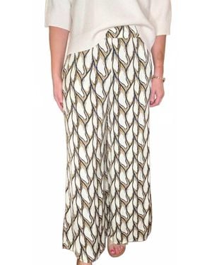 Lascana Printed Wide Leg Pants - White