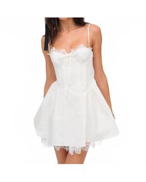 For Love & Lemons Shae Mini Dress - White