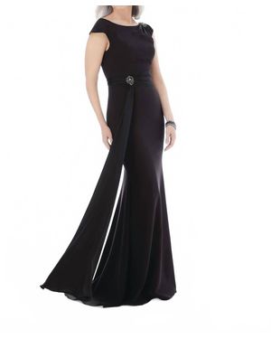 Mori Lee Stretch Crepe Evening Gown - Black