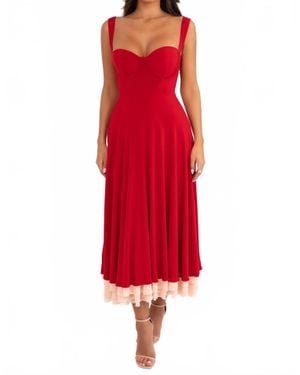 Label Nue Sophie Midi Dress - Red