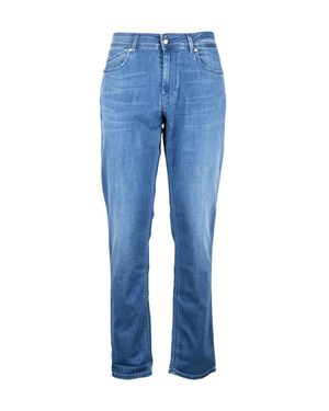 Re-hash Light Cotton Elastane Stretch Jeans - Blue