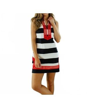 Sail To Sable Sleeveless Classic Tunic Dress - Red