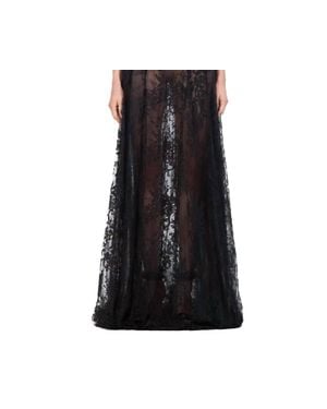 Costarellos Talitha Lace Patchwork Gown - Black